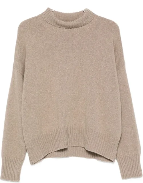 Turtleneck Ribbed-trim Sweater