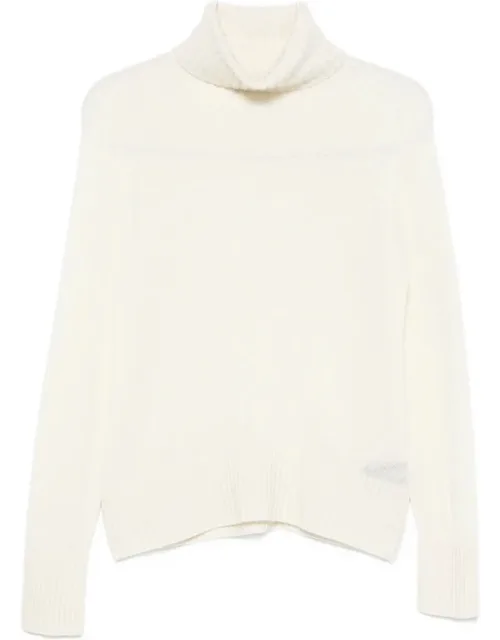 Roll-neck Ribbed-trim Sweater