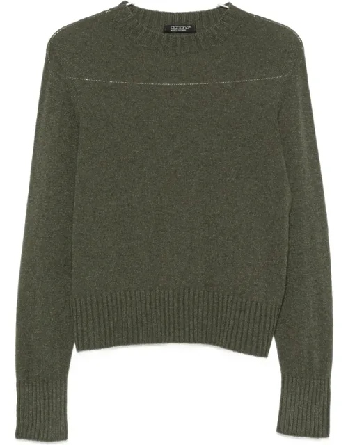 Long-sleeve Ribbed-trim Sweater