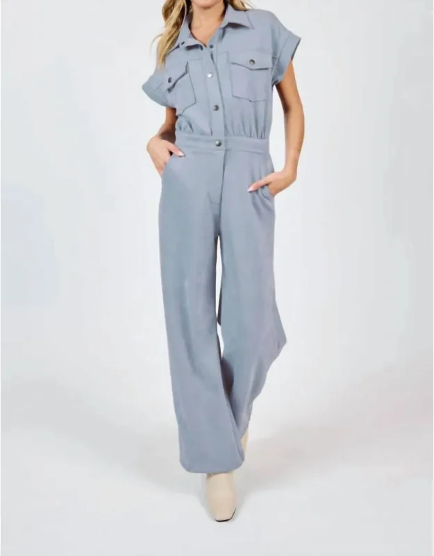 Align Faux Suede Utility Jumpsuit