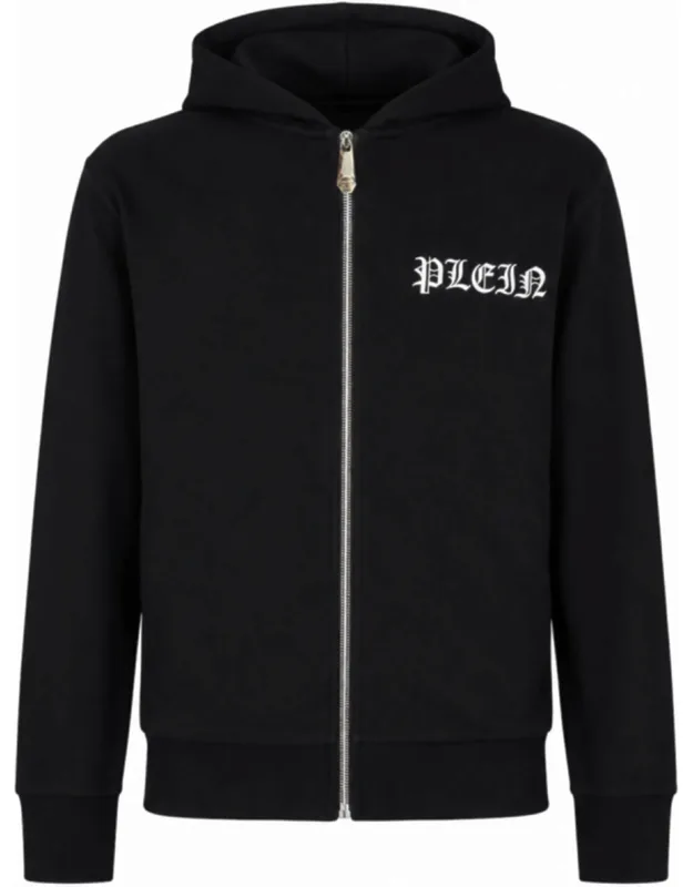 Hoodie Zip Skull With Iconic Strass Stones