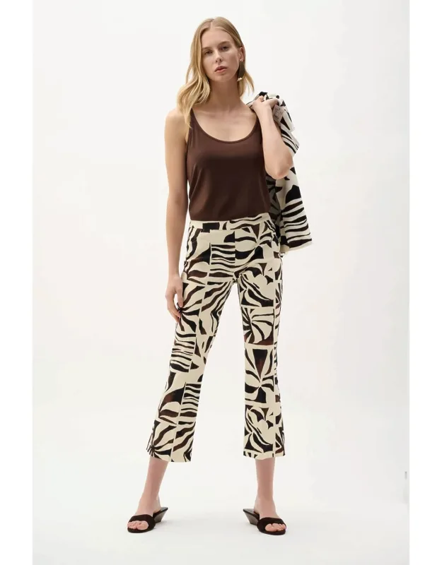 Millennium Tropical Print Flared Pull-on Pants