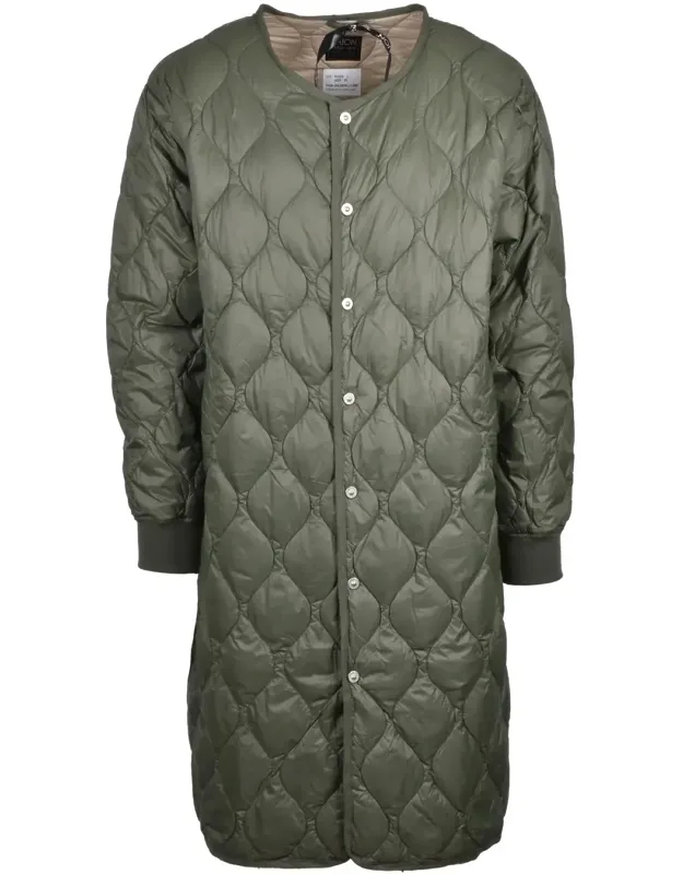 Long Quilted Nylon Down Jacket