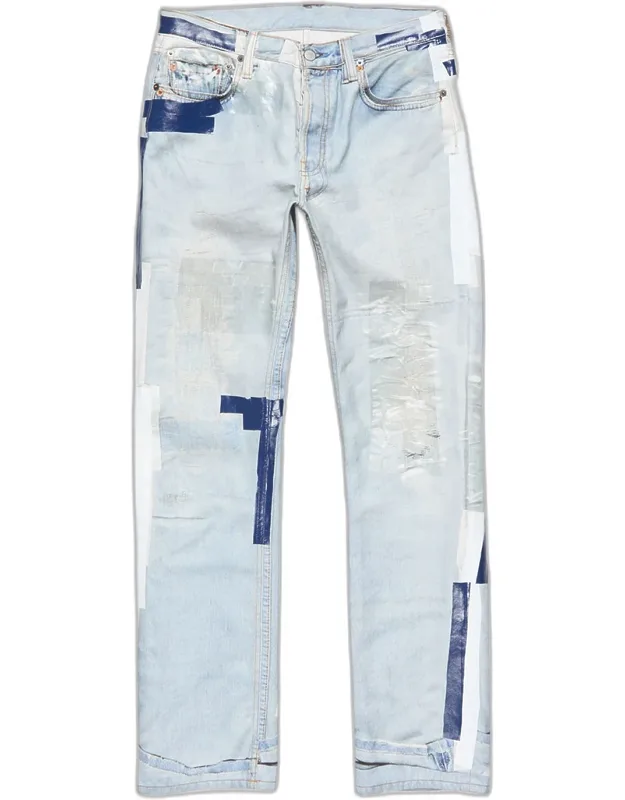 1996 Trompe-loeil Tape Straight Leg Jeans