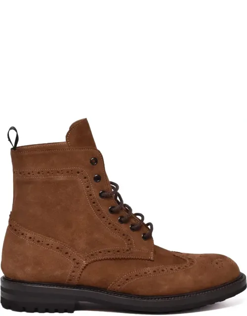 Suede Brogue Boots