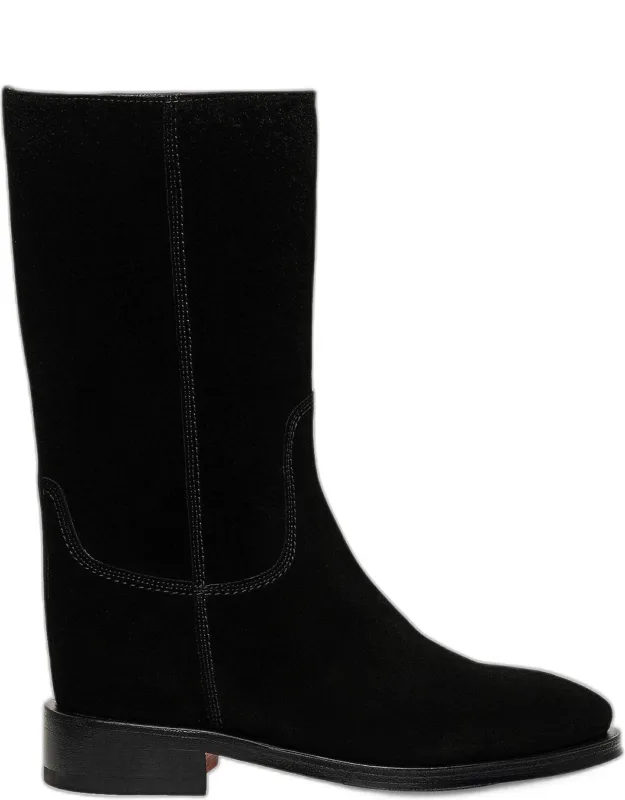 Fleece Suede Mid-calf Boots