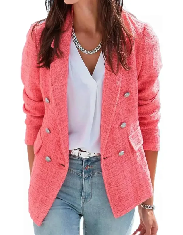 Double Breasted Boucle Blazer