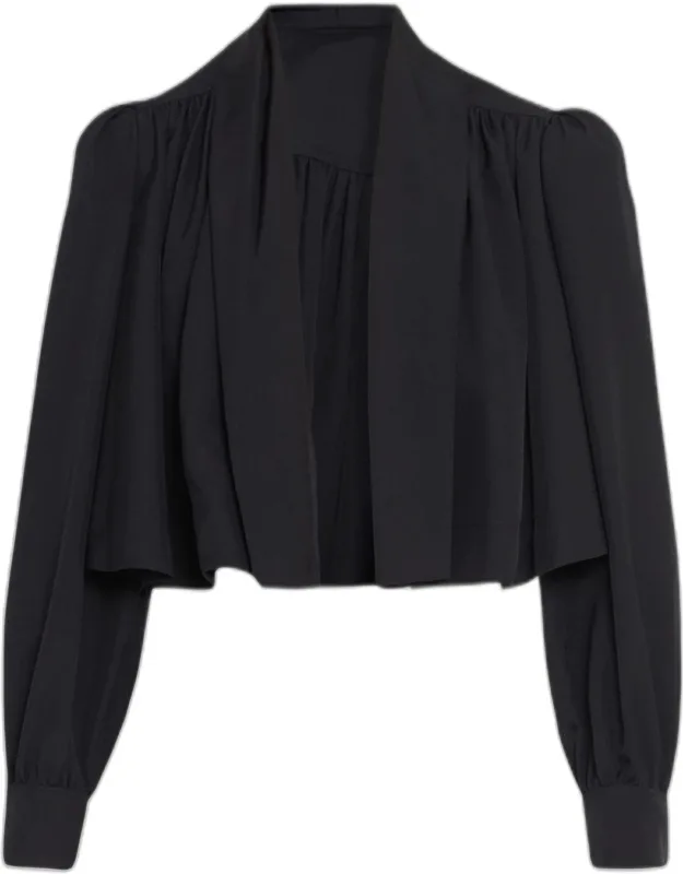 Pleated Crop Blazer