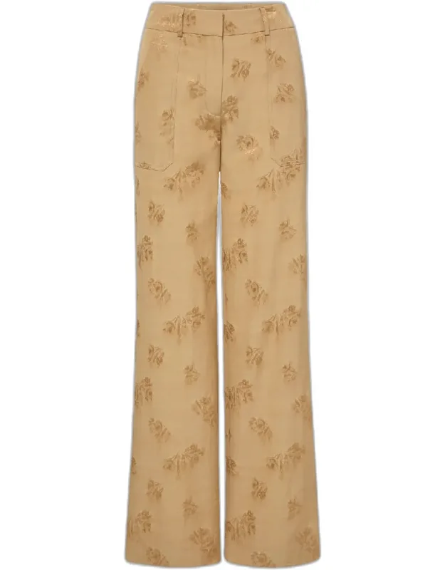 Floral Wide-leg Pants