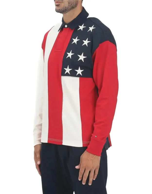 Cotton Color-blocked Polo Shirt