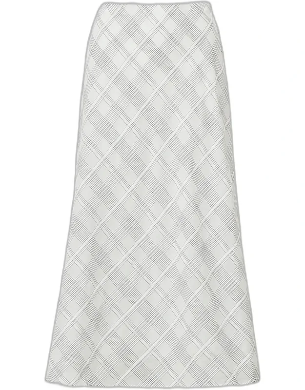 Plaid Silk-blend Skirt