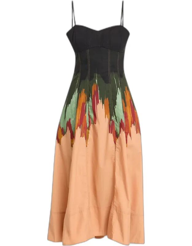 Fiora Floral Cotton Midi Dress