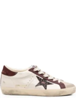 Super Star Sneakers With Crocodile-effect Star And Vintage-style Sole