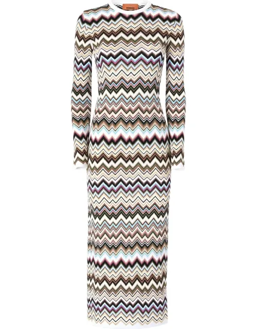 Zigzag-knit Dress