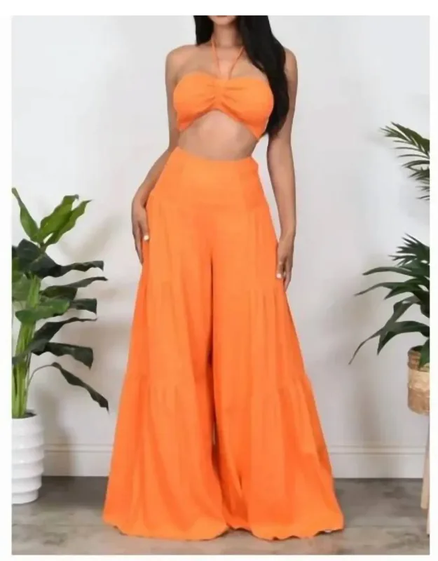 Wide Leg Pants Set
