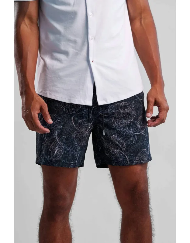 Helios Stretch Jungle Monstera Swim Shorts