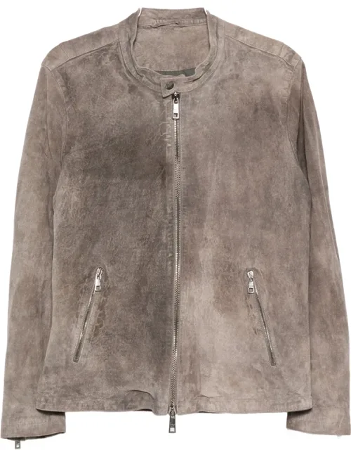 Zip-up Suede Jacket