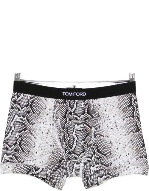 Snake-print Logo-waistband Boxers