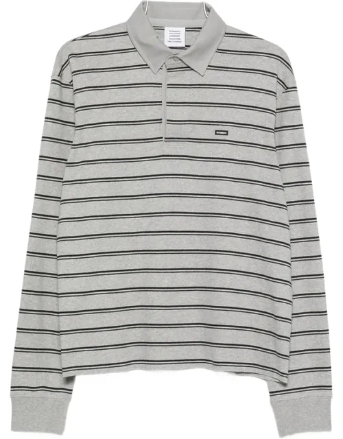 Striped Long-sleeve Polo Shirt