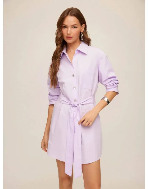 Ruched Sleeve Shirtdress