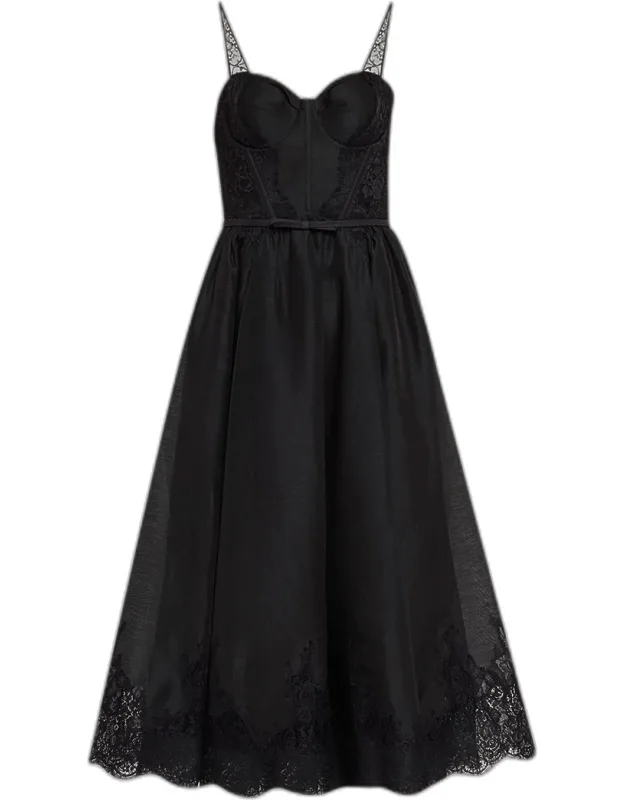 Lace-trim Corset Dress