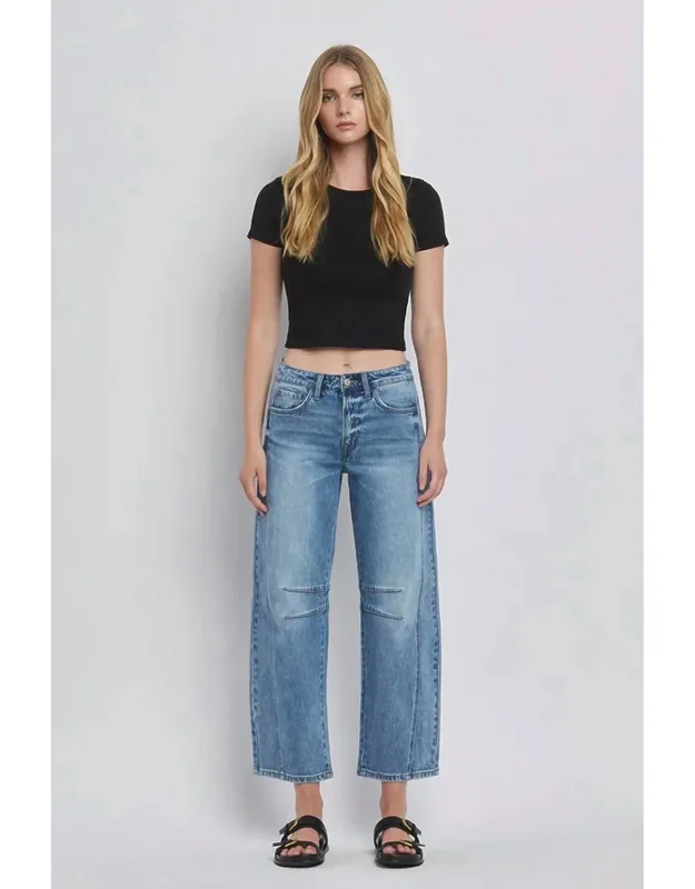 High Rise Barrel Jeans