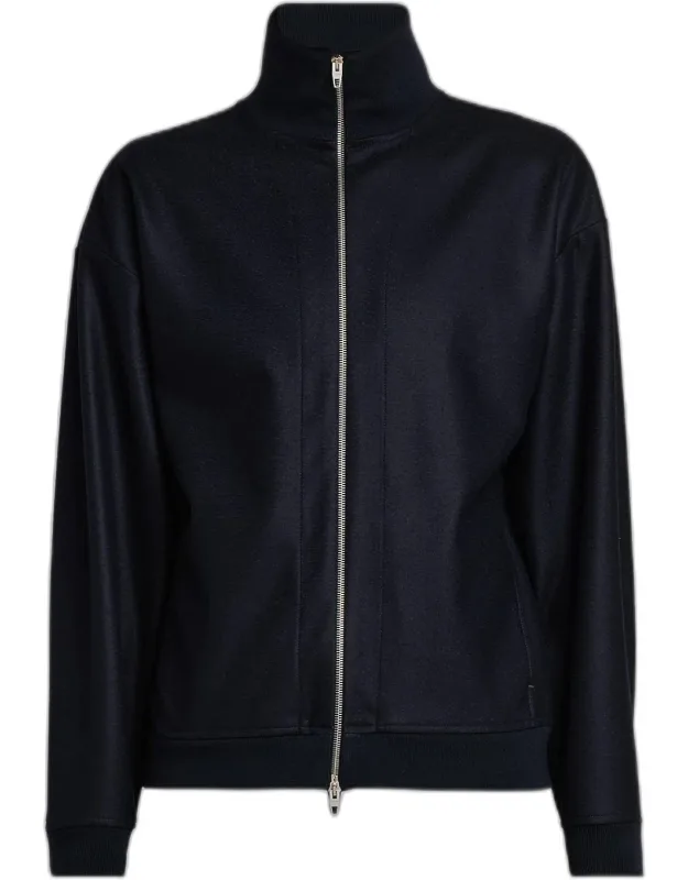 Melton Wool Zip-front Jacket