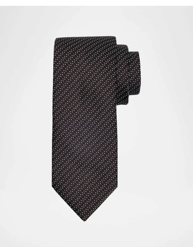 Silk And Cotton Micro Jacquard Tie