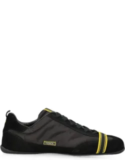 Wrap Suede And Fabric Low-top Trainers