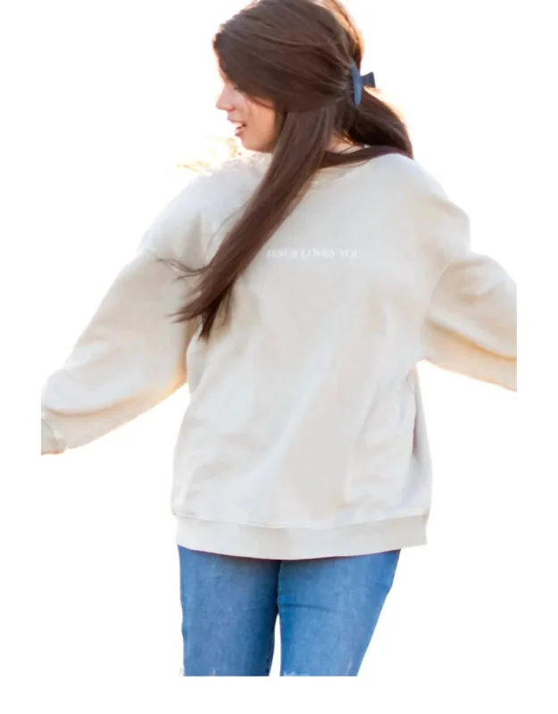 Jesus Loves You French Terry Crewneck Sweatshirt