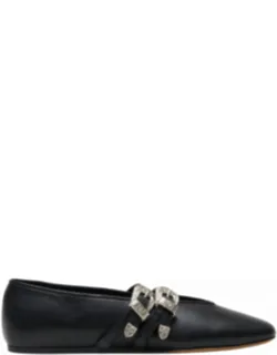 Claudia Western Buckle Ballet Slippers