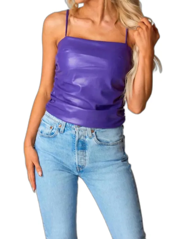 Jolee Vegan Leather Tank Top