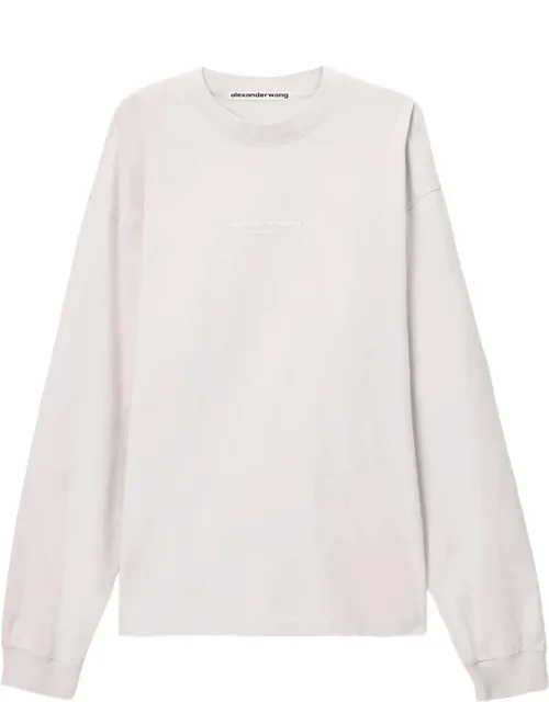 Long Sleeve Tee With Logo Print