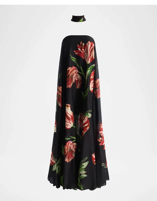 Floral Scarf Maxi Dress