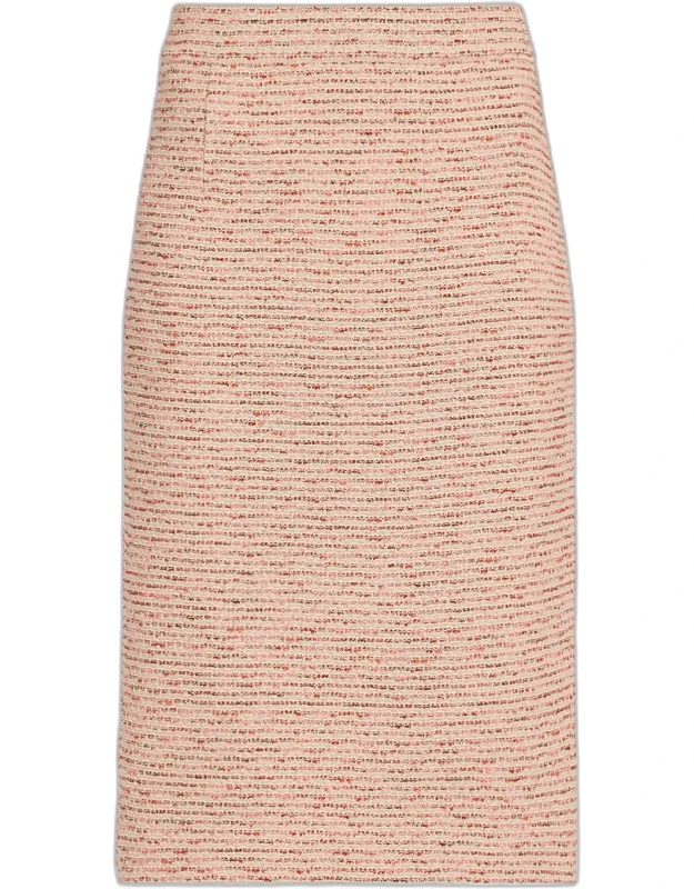 Tweed Knit Straight Skirt