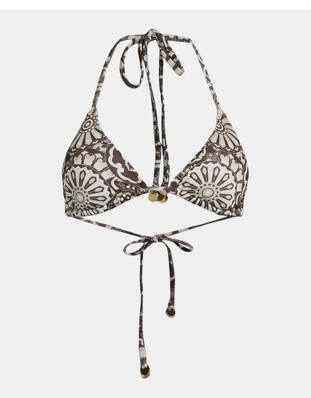 Floral Halterneck Bikini Top