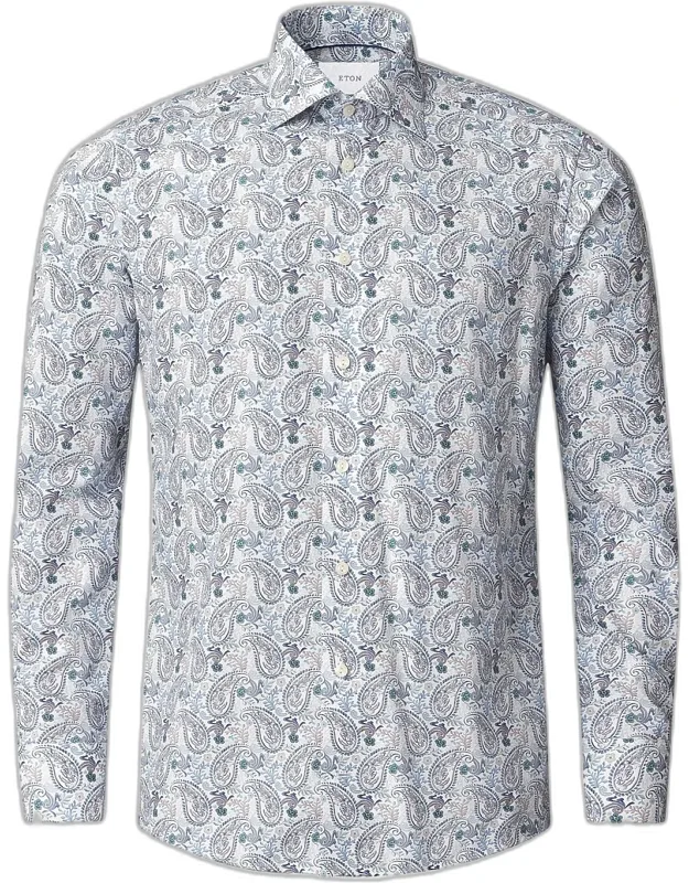 Paisley Cotton-blend Button-front Shirt
