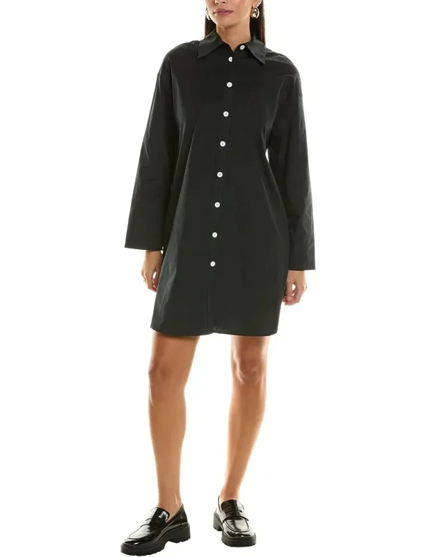 Soft Poplin Button-down Shirtdress