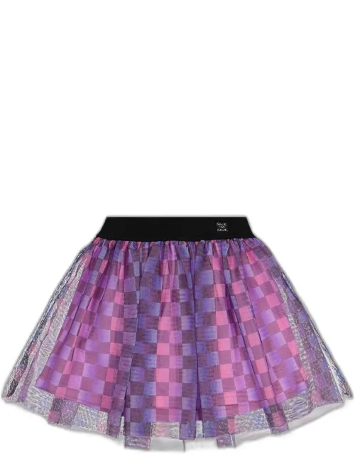 Checkered Print Skirt