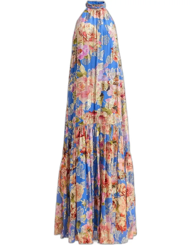 Floral A-line Maxi Dress