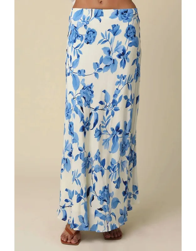 Celest Floral Flow Maxi Skirt