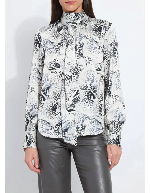 Embellished Scarf Neck Blouse