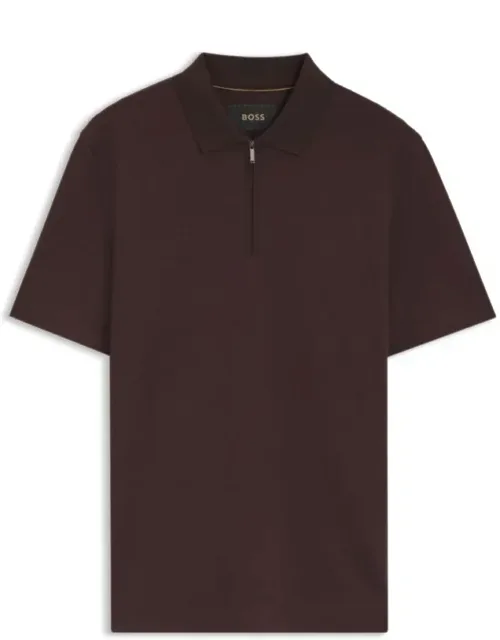 Zipper-neck Polo Shirt