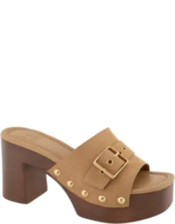 Jade Wood Heel Sandals