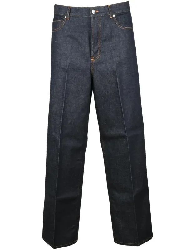 Cotton Wide-leg Jeans