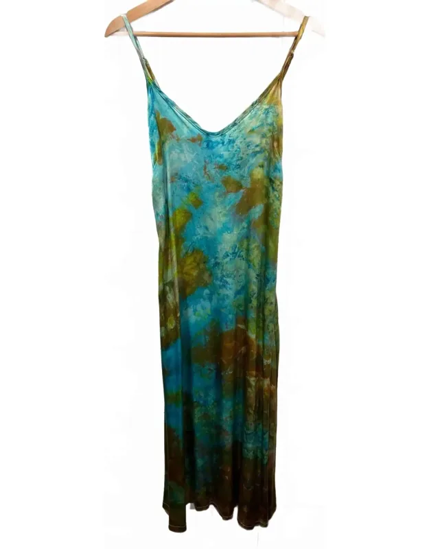 Fanny Dress In Cruise - Sleeveless V-neck Mini Length