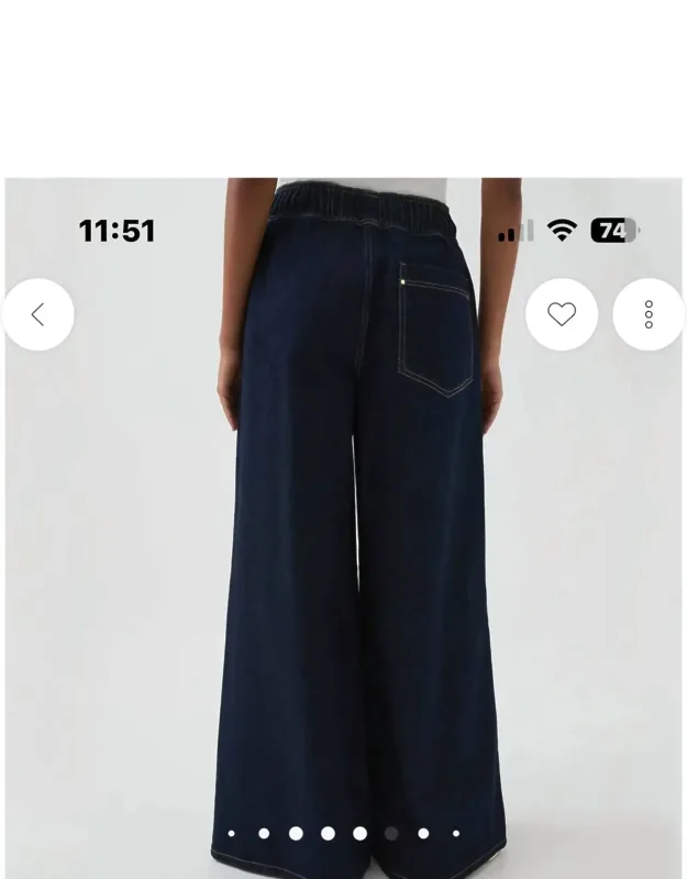 Classic Drawstring Wide Jeans