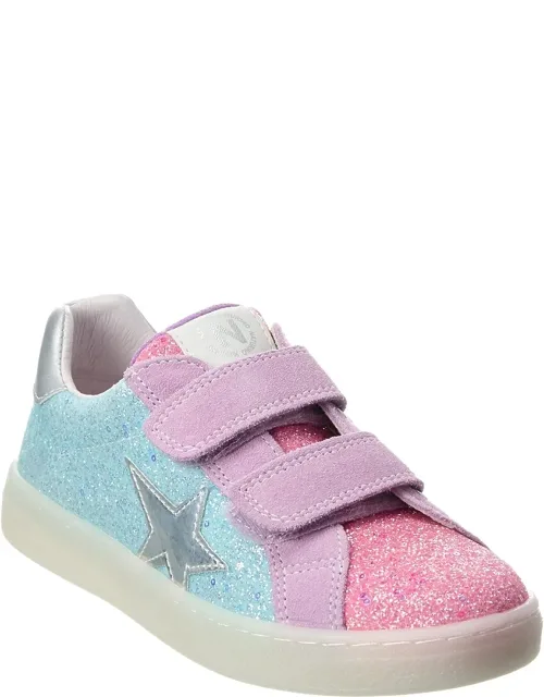 Pinn Glitter & Suede Sneakers