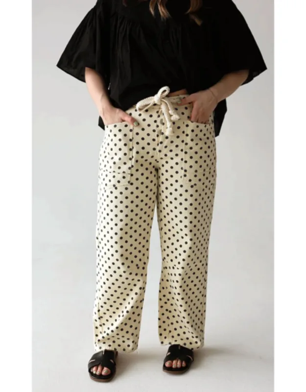 Soft Statement Polka Dot Barrel Pants