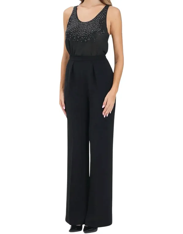 Polyester Pleated Jumpsuit